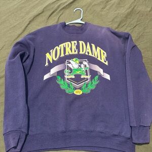 Notre Dame Purple Crewneck Sweatshirt
